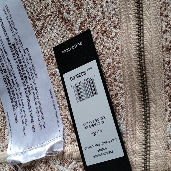 #35 NWT BCBG Snakeskin Bodycon Dream Dress medium - Picture 8 of 8